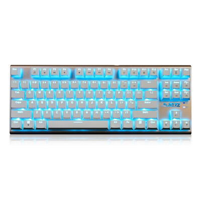 

Ajazz AK40 Проводная механическая игровая клавиатура Blue Switch Full Keys No Conflict Blue Backlight 87 Keys - White
