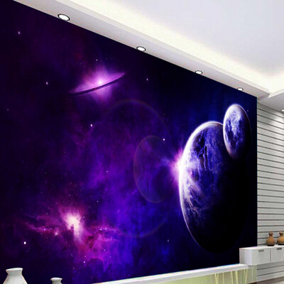 

Free Shipping Planet 3D flooring painting wallpaper kitchen bathroom square non-slip wear floor mural 250cmx200cm