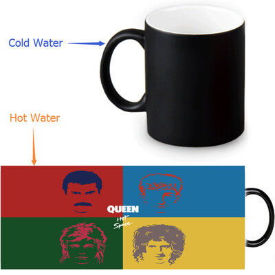 

Queen 350ml12oz Heat Reveal Mug Color Change Coffee Cup Sensitive Morphing Mugs Magic Mug Milk Tea Cups
