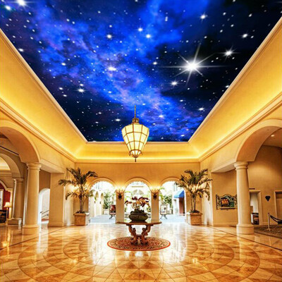 

Custom Photo Wall Paper 3D Star Ceiling Wallpaper 3D Living Room Bedroom KTV Bar Ceiling Wall Painting Non-woven Wallpaper Mural