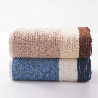 

Gold towel home textile cotton texture towel absorbent towel two loaded brown blue 105g strip 71 36cm