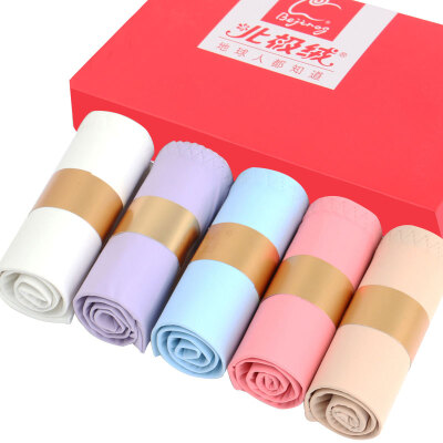 

Jingdong Supermarket Bejirog Bejirog B1305 ladies underwear 5 mixed color gift box women&39s underwear ice silk without trace underwear female one-style women&39s underwear
