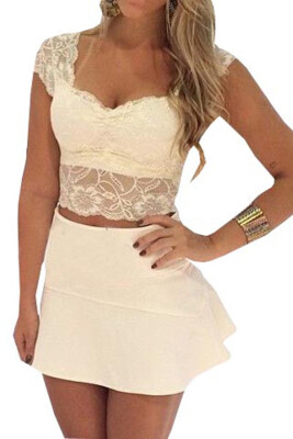 

Lovaru ™Summer dress 2015 new fashion women solid dresses sleeveless casual mini dress fashion lace patchwork dress sexy fashion