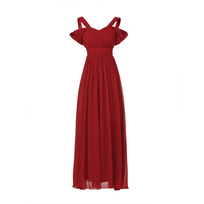 

CAZDZY A-Line Straps Pleated Chiffon Evening Dress