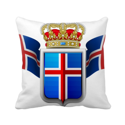 

Iceland National Emblem Country Symbol Square Throw Pillow Insert Cushion Cover Home Sofa Decor Gift