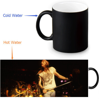 

Guns&Rose 350ml12oz Heat Reveal Mug Color Change Coffee Cup Sensitive Morphing Mugs Magic Mug Milk Tea Cups