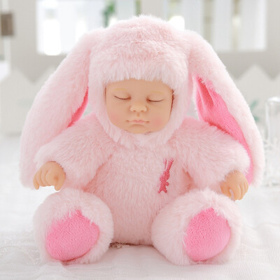 

12 Colors Cute Reborn doll Plush Stuffed Toys for Children Soft Rabbit Bear Plush Toy Baby Sleeping Dolls