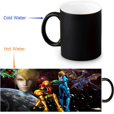 

Metroid 350ml12oz Heat Reveal Mug Color Change Coffee Cup Sensitive Morphing Mugs Magic Mug Milk Tea Cups