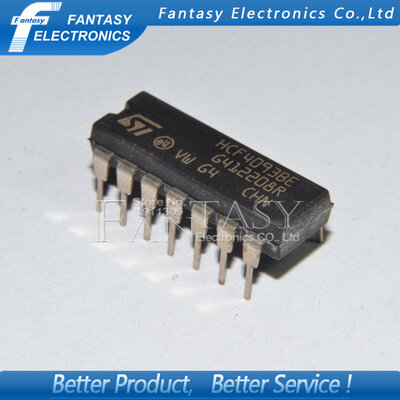 

10PCS HCF4093BE DIP14 HCF409375 DIP HCF4093BEY new and original IC free shipping