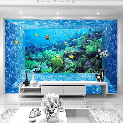 

Custom 3D Photo Wallpaper Mural 3D Stereoscopic Space Underwater World Living Room Bedroom TV Background Paper Wall Papers 3D