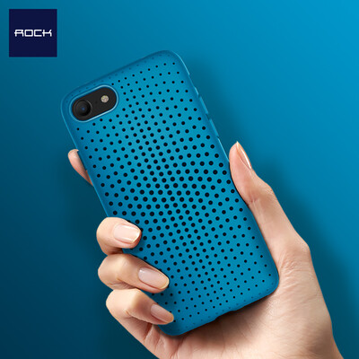 

Rock ROCK Apple 87 Mobile Shell iPhone87 Cover Light Breathable Silicone Soft shell Reticulated shell series Blue