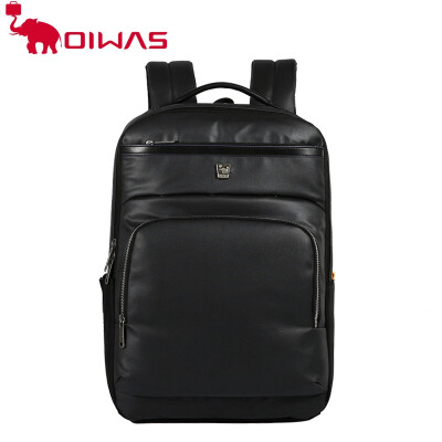 

Oiwas Men Women Backpack Casual Solid Waterproof Business Bag Leisure Shoulder Bag Black