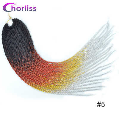 

Chorliss 24"Soft Crochet Braids Black Brown Synthetic Hair Braiding Hair Senegalese Twist Kanekalon Hair Extenstion Mint Green