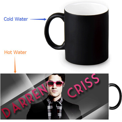 

Darren Criss 350ml12oz Heat Reveal Mug Color Change Coffee Cup Sensitive Morphing Mugs Magic Mug Milk Tea Cups