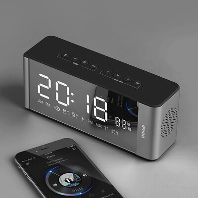 

Ikuor ifkoo D3 Deep Space Gray Smart Time Alarm Wireless Bluetooth Speaker Subwoofer Mobile Computer TV LED Display Portable Mini Speaker