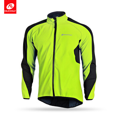 

NUCKILY Winter Mens Thermal Cycling Jacket Warm Up Bicycle Clothing Windproof Water Resistant Sports JerseyNJ604-W