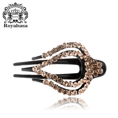 

Royal Salsa (Royalsasa) головной убор аксессуары для волос утконоса зажим для волос захвата пластины волос ручки цветок акриловые Кристалл шампанское