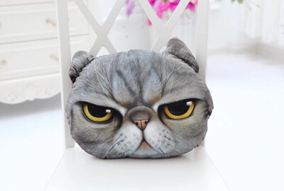 

40cm*38cm New 3D cat emoji Pillow cushion Personality Car Cushion Creative Cat shape Nap smiley face pillow Cute seat coussin