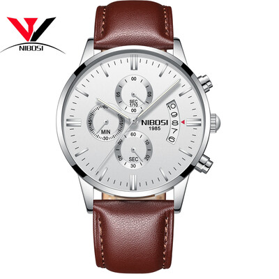 

Relogio Masculino 2018 New Quartz Wristwatch Brand Fashion Men Watch Leather Strap Chronograph watches Waterproof Erkek Kol Saati