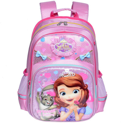

Дисней (Disney) Принцесса София Дети мультфильм школьный школьный женский обременяет 1--5 учеников класса рюкзак SS80107 Rose