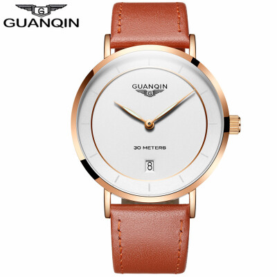 

GUANQIN Watch male fashion waterproof luminous Quartz watch men watch students watch strap watch