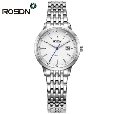 

ROSDN Mens Watches Top Brand Luxury Lovers Watch Fashion Women Watches Quartz Wrist Watch Steel 5Bar Waterproof Watch