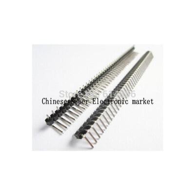 

10pcs 1x 40 Pin 2.54 mm Right Angle Single Row Pin Header 90 degrees