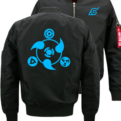 

NARUTO Akatsuki New Bomber Flight Flying Jacket Winter thicken Warm Zipper Men Jackets Anime Mens Casual Coat