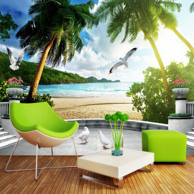 

3D photo wallpaper Scenery murals of migratory paradise TV backdrop home decoration wallpaper living room mural background wall