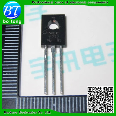 

Triode Transistor B772 2SB772 3A/40V PNP Power Triode Pair/Match with D882 (100PCS/Lot)