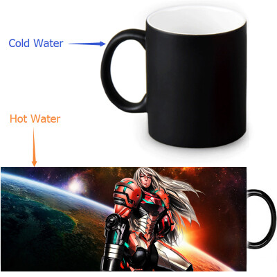 

Metroid 350ml12oz Heat Reveal Mug Color Change Coffee Cup Sensitive Morphing Mugs Magic Mug Milk Tea Cups