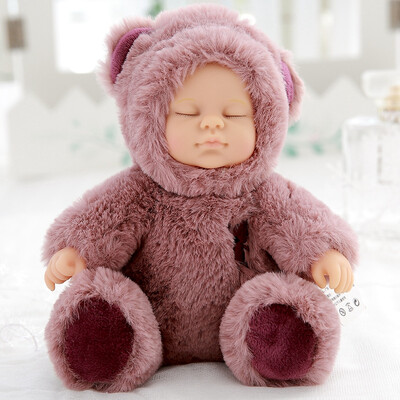

12 Colors Cute Reborn doll Plush Stuffed Toys for Children Soft Rabbit Bear Plush Toy Baby Sleeping Dolls