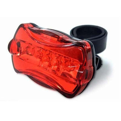 

Cycling Bike Bicycle MTB 5 LED WaterProof Rear Light Safety Caution Tail Light
