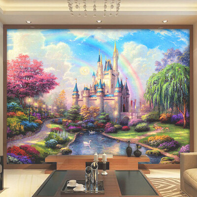 

Custom 3D Wall Mural European Style Bedroom Living Room TV Background 3D Fantasy Castle Entrance 3D Photo Wallpaper Home Decor