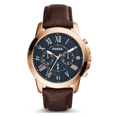

Fossil watch leather strap casual retro quartz mens fashion watch FS5068