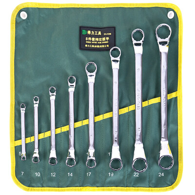 

Deli deli mirror double plum wrench set plum wrench 8 sets 55-24mm DL0208
