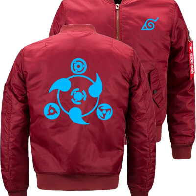 

NARUTO Akatsuki New Bomber Flight Flying Jacket Winter thicken Warm Zipper Men Jackets Anime Mens Casual Coat