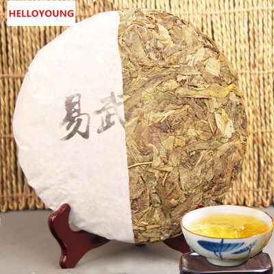 

C-PE003 Raw China puer tea 357g Puer tea Chinese puerh tea pu erh cakes old trees big golden leaves lasting sweet&mellow