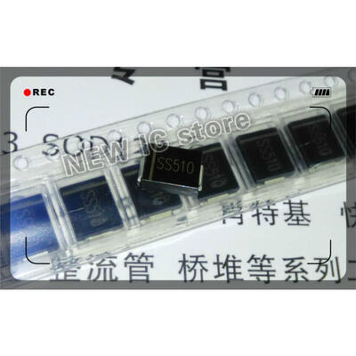 

Free Shipping 20PCS SS510 SMD Schottky Barrier Rectifier Diode 5A 100V DO-214AB/SMC
