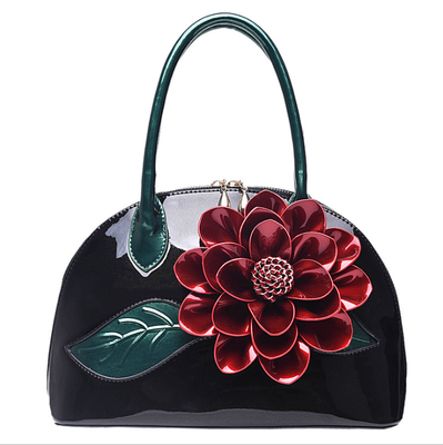 

Handbags Handbags Flower Shell Bag Korean Bright Leather Single Shoulder Span