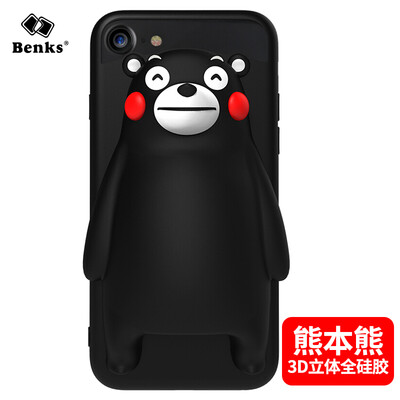 

Benks iPhone8 7 6s 6 Mobile Shell Cover Apple 87 6s 6 Case i8 i7 i6s Kumamoto Bear Silicone Case Black