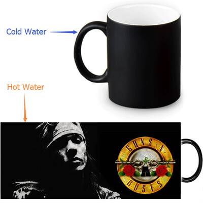 

Guns&Rose 350ml12oz Heat Reveal Mug Color Change Coffee Cup Sensitive Morphing Mugs Magic Mug Milk Tea Cups