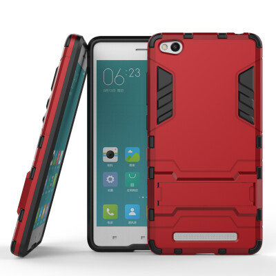 

MOONCASE Hybrid Kickstand PC+TPU Protection Shell 2 in 1 Case Cover for Xiaomi Redmi 3