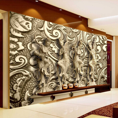 

Custom Photo Wallpaper 3D Stereoscopic Relief Statue Living Room TV Background Wall Painting Wallpaper Mural Papel De Parede 3D