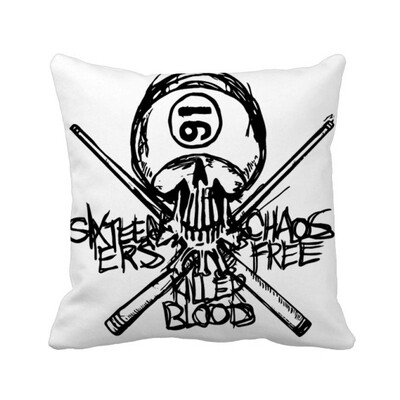 

Number 16 Ninja Black Skeleton Sword Square Throw Pillow Insert Cushion Cover Home Sofa Decor Gift