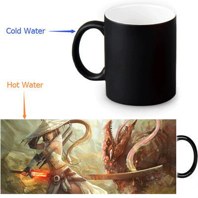 

Monster Hunter Manga 350ml12oz Heat Reveal Mug Color Change Coffee Cup Sensitive Morphing Mugs Magic Mug Milk Tea Cups