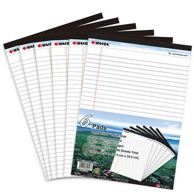 

Kaiser KAISA 00547 A4 white legalpad paper with tape 50 pages 210 297mm