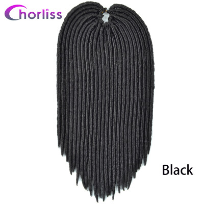 

Chorliss 18inch Dreadlocks Synthetic Hair Extensions Crochet Braids Soft Locs Braiding Hair Pure Color 100g 24strandspack 1pc