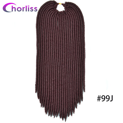 

Chorliss 18inch Dreadlocks Synthetic Hair Extensions Crochet Braids Soft Locs Braiding Hair Pure Color 100g 24strandspack 1pc