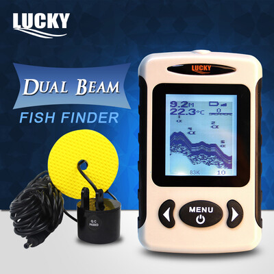 

Lucky ff718d dual-frequency Depth Sonar Portable Fishermen 200 kHz 83 kHz 100 m 328ft detection Muti language automatic